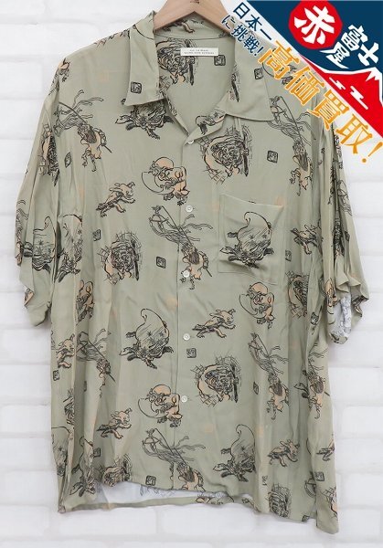 YK8T7641/OLD JOE ORIGINAL PRINTED OPEN COLLAR SHIRTS (YOUKAI) Short-sleeve オールドジョー オープンカラーシャツ