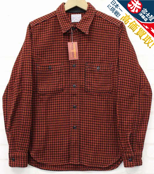 2T3293/ジョーマッコイ 8HOURUNION 千鳥格子ネルシャツ JOE McCOY