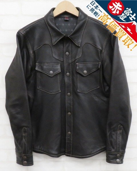 YT3J2835/THE FLAT HEAD ディアスキンレザーシャツ FSD-32 フラットヘッド