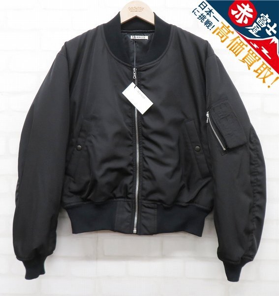 RI3J5725/未使用品 AURALEE HIGH DENSITY SILK TWILL FLIGHT BLOUSON A25SB01AS オーラリー フライトブルゾン