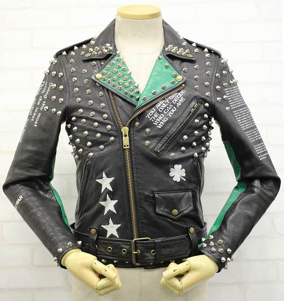 1J3025/未使用品 blackmeans CUSTOM SHOP レザーライダース 3着限定 ブラックミーンズ