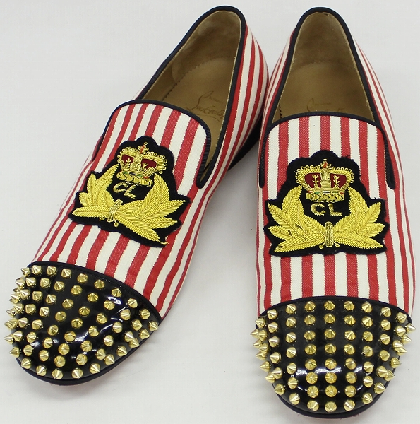 クリスチャンルブタン スタッズスリッポン シューズ