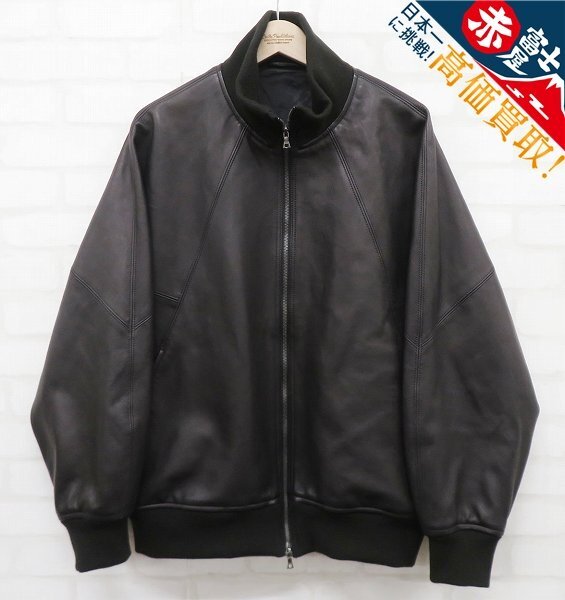 3J5976/blurhms wagamama別注 Ex. Spain Lamb Leather Track Jacket BHS24FWGM001 ブラームス レザージャケット