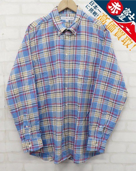 JK8T3269【クリックポスト対応】INDIVIDUALIZED SHIRTS 長袖BDチェックシャツ USA製 インディビジュアライズドシャツ