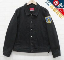 8T0285/クリームソーダ スカルボタン ブラックデニムジャケット CREAM SODA Gジャン
