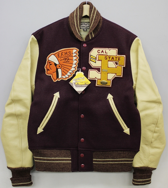 新品 ホワイツビル アワードジャケット 袖革スタジャン 38 WHITESVILLE