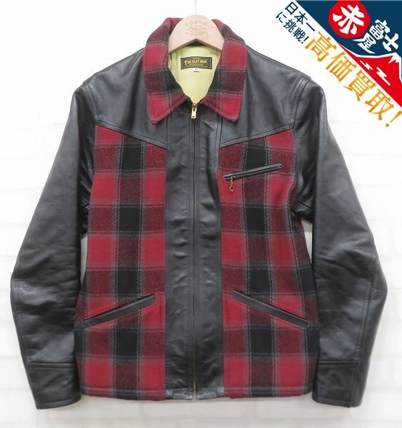 RK3J5431/THE FLAT HEAD WJ-61 ウール×ホースハイド スポーツジャケット