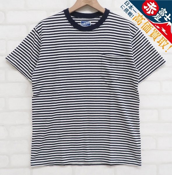 YK9T1963【クリックポスト対応】リアルマッコイズ 半袖ボーダーポケットTシャツ THE REAL McCOY'S パンツ