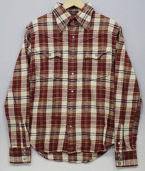 未使用品 TMT チェックウエスタンネルシャツ