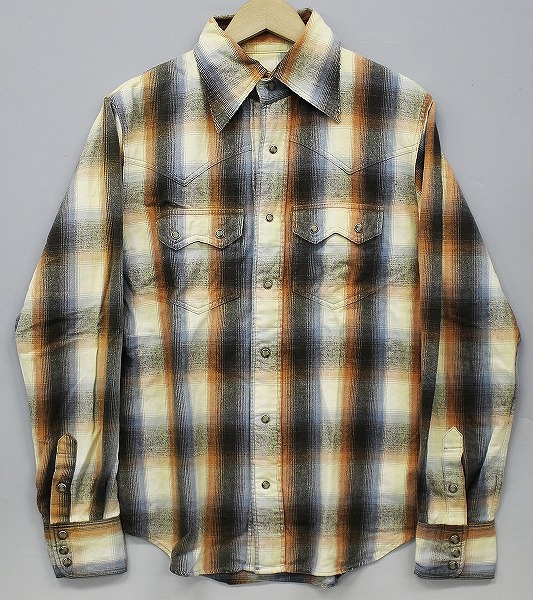 未使用品 TMT チェックウエスタンネルシャツ