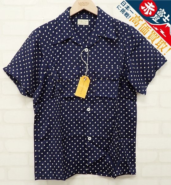 YK9T3630/未使用品 BUTCHER PRODUCTS 半袖ドットレーヨンシャツ ブッチャープロダクツ AtLast&Co