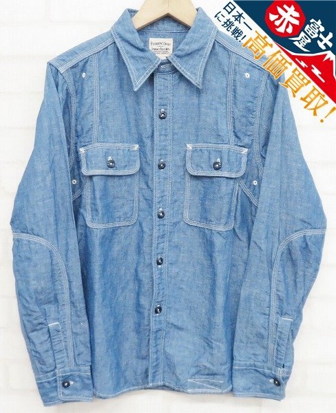 KH7T4448/フェローズ 770WS コットンリネンシャンブレーシャツ Pherrow's