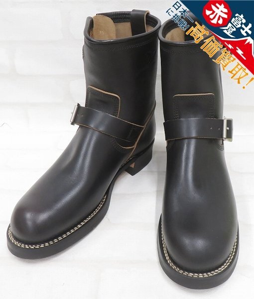 YK3S2908/未使用品 THE FLATHEAD ホースハイドエンジニアブーツ 茶芯 FN-NB-001