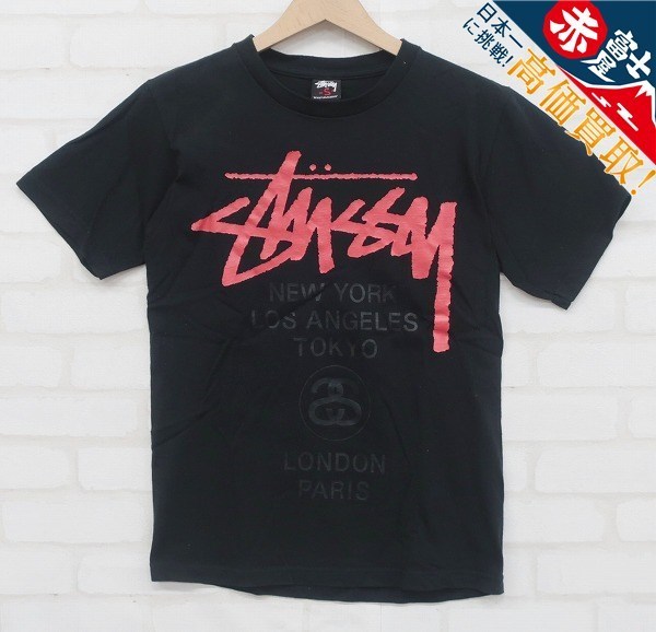 5T9444o【クリックポスト対応】 ステューシー ワールドツアー 半袖Tシャツ メキシコ製 STUSSY