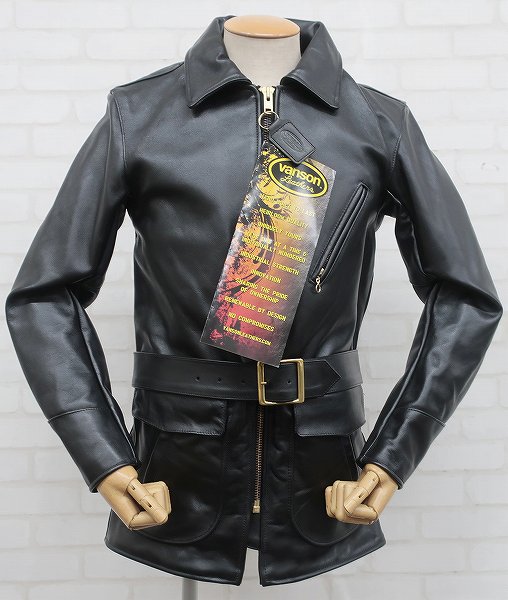 SU2J6016/未使用品 バンソン TYPE-J ライダースコート VANSON 38