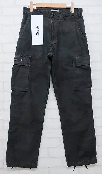 2P4020/未使用品 WTAPS 201WVDT-PTM04 TROUSERS. COTTON. SATIN. CAMO ダブルタップス