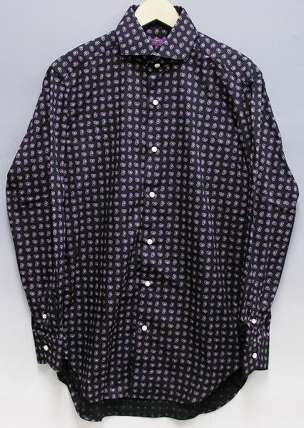 オリアリ ペイズリー総柄ドレスシャツ ORIALI