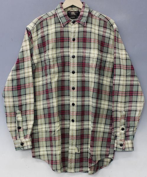 RRL ロング丈 ヘビーネルシャツ ダブルアールエル