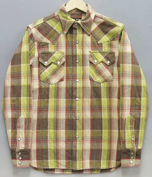 未使用品 ウエストライド ヘビーネルウエスタンシャツ